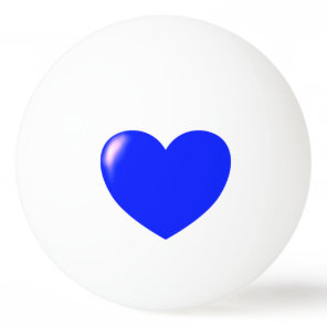 Big Blue Heart Ping Pong Ball