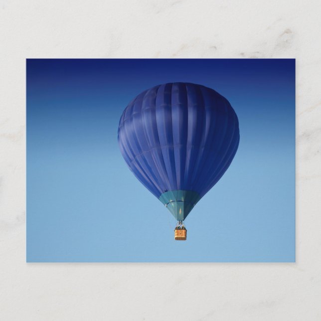 Big Blue Hot Air Balloon Postcard (Front)