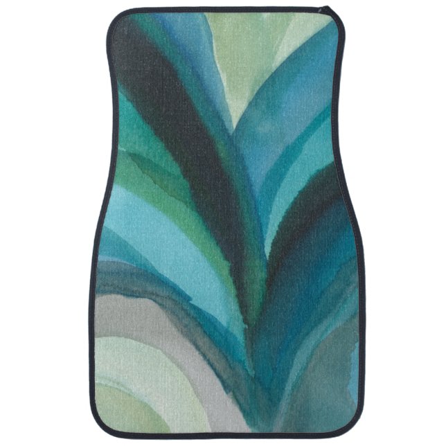 Big Blue Leaf I Car Mat (Front)
