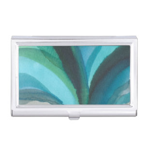 Big Blue Leaf I Case For Business Cards