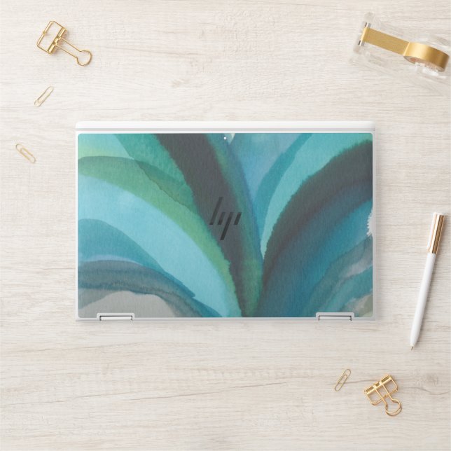 Big Blue Leaf I HP Laptop Skin (Desk)