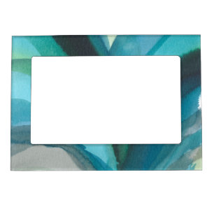 Big Blue Leaf I Magnetic Photo Frame