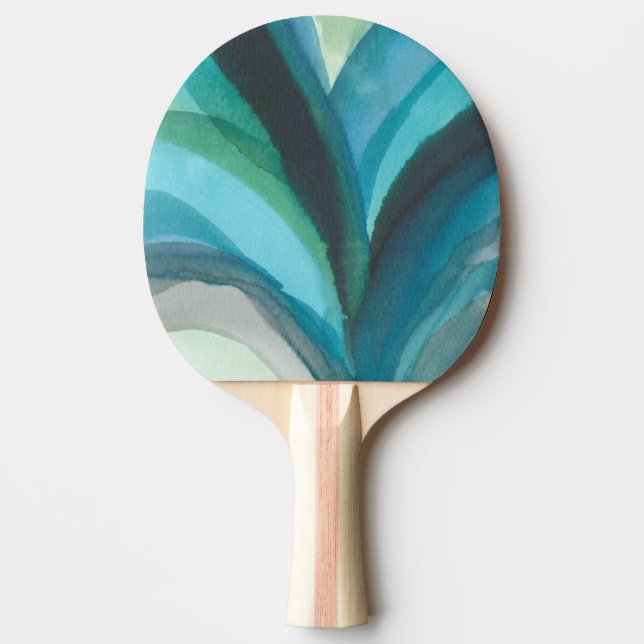 Big Blue Leaf I Ping Pong Paddle (Front)