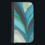 Big Blue Leaf I Wallet Phone Case For Samsung Galaxy S4<br><div class="desc">Home Décor</div>