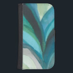 Big Blue Leaf I Wallet Phone Case For Samsung Galaxy S4<br><div class="desc">Home Décor</div>