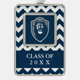 Big Blue Monarchs Shield Christmas Ornament