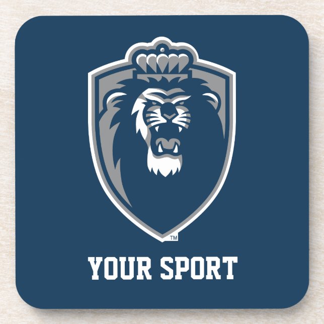 Big Blue Monarchs Shield Drink Coaster (Front)