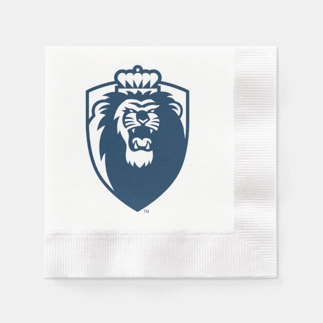 Big Blue Monarchs Shield Paper Napkins (Front)