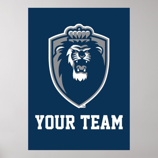 Big Blue Monarchs Shield Poster (Front)