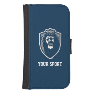 Big Blue Monarchs Shield Galaxy S4 Wallet Case