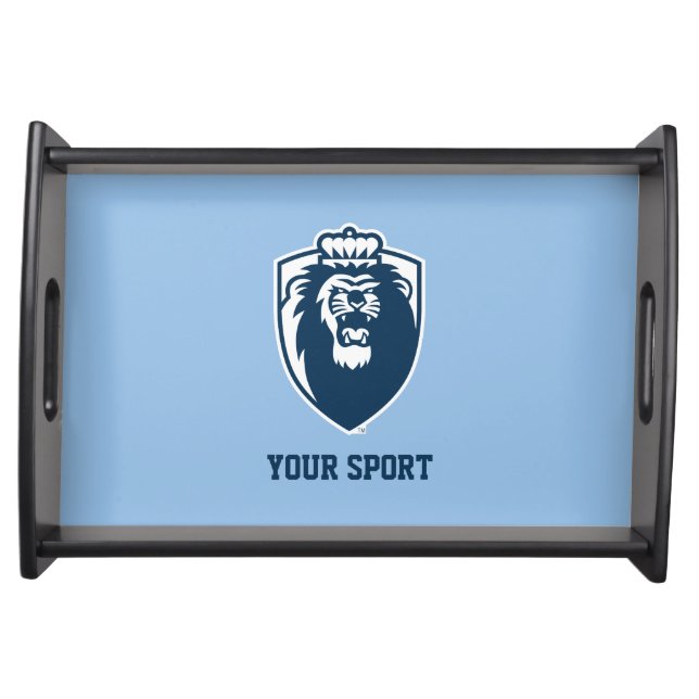 Big Blue Monarchs Shield Serving Tray (Front)