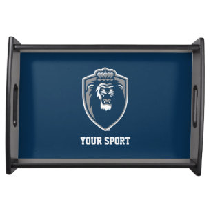 Big Blue Monarchs Shield Serving Tray