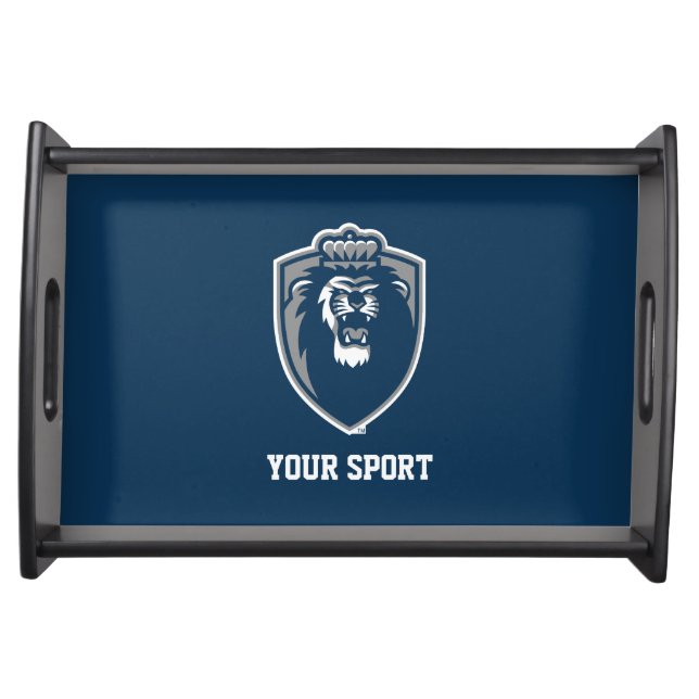 Big Blue Monarchs Shield Serving Tray (Front)