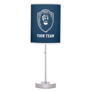 Big Blue Monarchs Shield Table Lamp