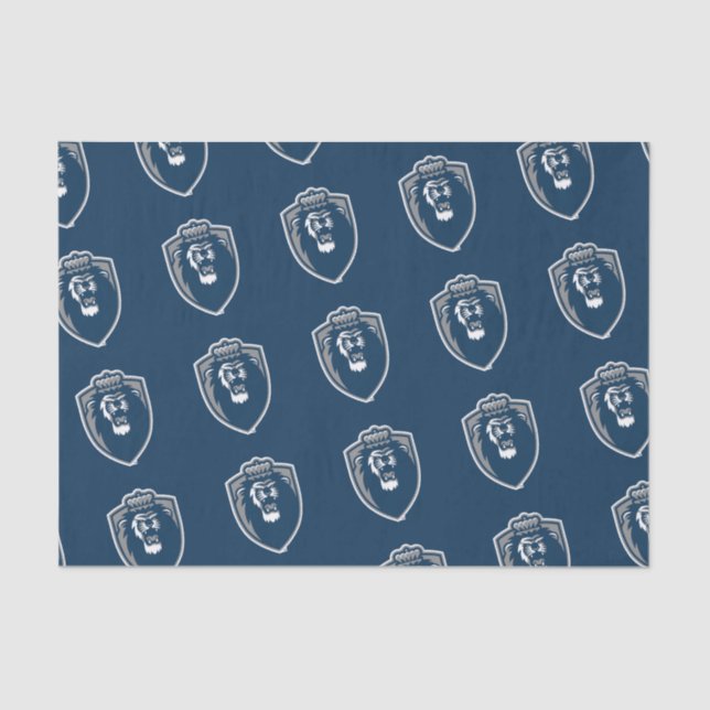 Big Blue Monarchs Shield Tissue Paper (Front)