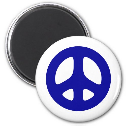 Big Blue Peace Sign Magnet