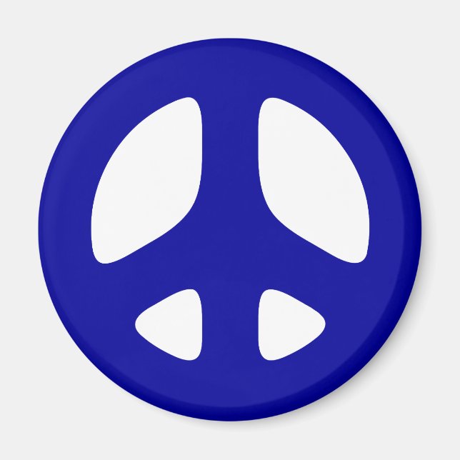 Big Blue Peace Sign Magnet (Front)