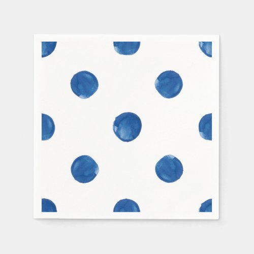 Big blue polka dots Shibori pattern Napkins