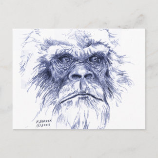 Big Blue Sasquatch Postcard