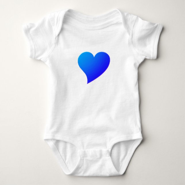 Big blue shades Heart, Love, white Baby Bodysuit (Front)