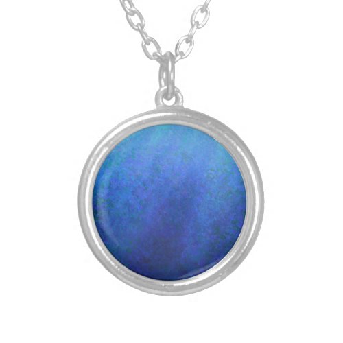 Big Blue Silver Plated Necklace