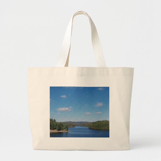 Big Blue Sky Large Tote Bag (Front)