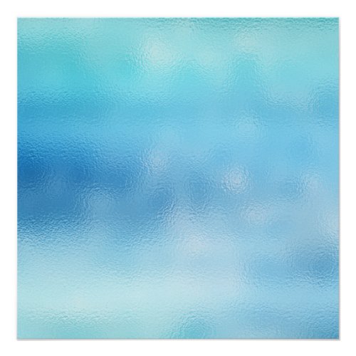 Big Blue Sky Ocean Abstract Contemporary Ombre Poster