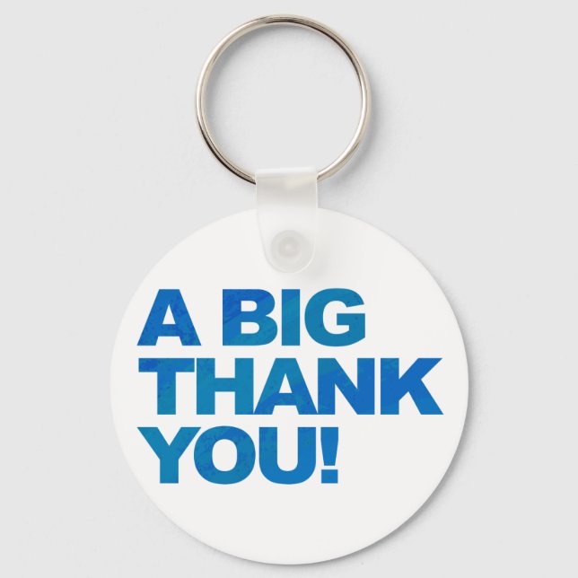 Big Blue Thank You Keychain (Front)