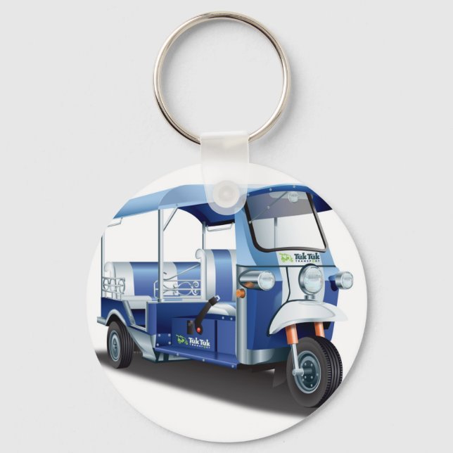 Big Blue Tuk Tuk Keychain (Front)