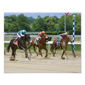 Big Bobby Breaking his Maiden at Belmont Park Photo Print