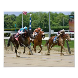 Big Bobby Breaking his Maiden at Belmont Park Photo Print