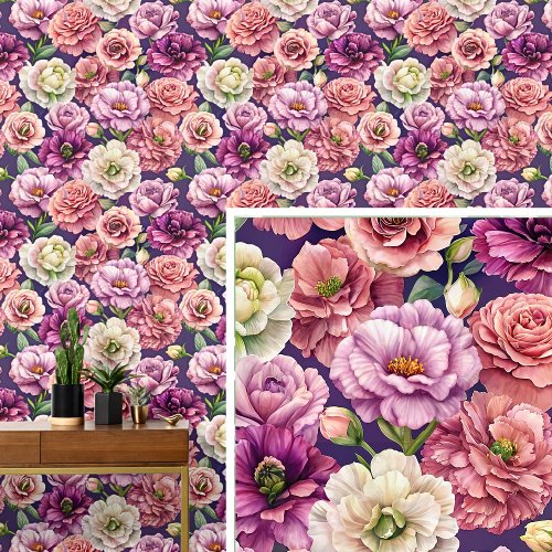 Big Bold  Beautiful Pink Mauve Orange Cream Wallpaper