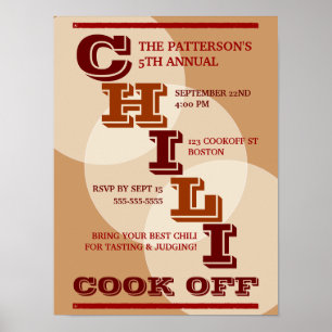Big Bold Chili Cook Off Competition Poster