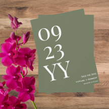 Big Bold Date Sage Green