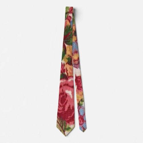 Big Bold Floral Trendy Modern Mens Neck Tie