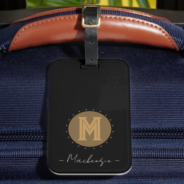Big Bold Line Monogram Luggage Tag (Front Insitu 2)