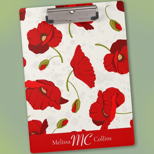 Big Bold Red Poppies Clipboard