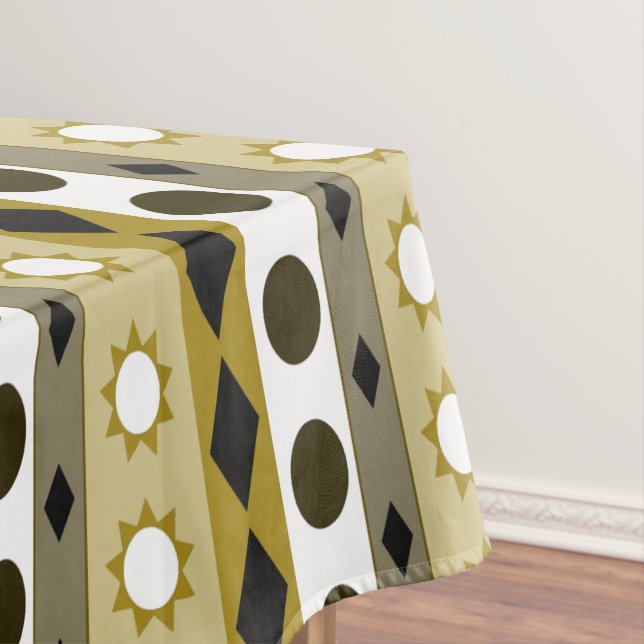 Big Bold Symbols with Custom Color Tablecloth (In Situ)