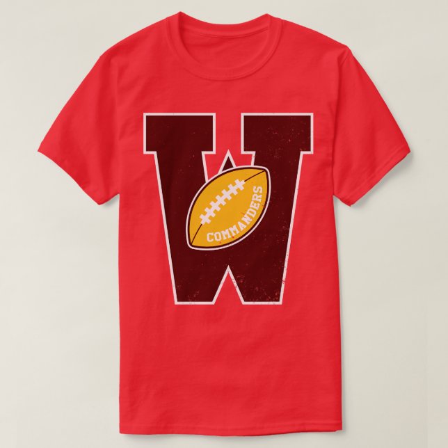 Big Bold Washington Commanders Monogram TShirt (Design Front)