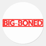 Big Boned Stamp Classic Round Sticker