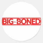 Big Boned Stamp Classic Round Sticker