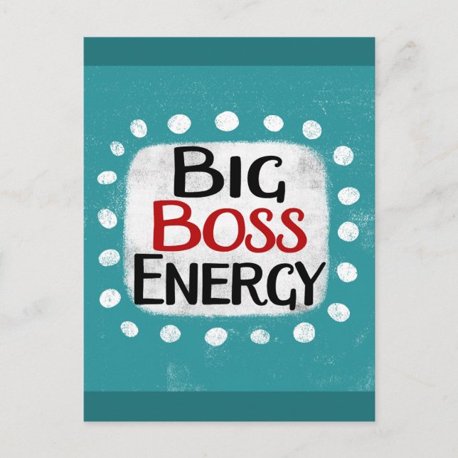 Big Boss Energy Postcard (Front)