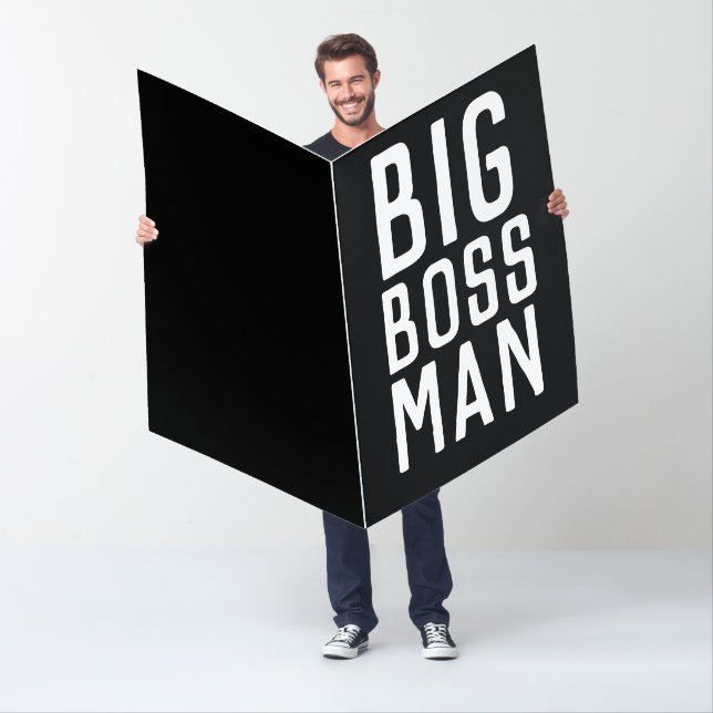 BIG BOSS MAN BIRTHDAY HUGE CUSTOM GREETING CARD (In Situ)