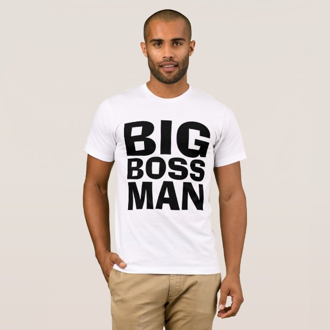 BIG BOSS MAN Men's Funny T-shirts Tees (Front Full)