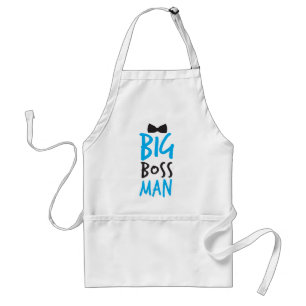 Big boss man nice Bossy design with a bow tie Adult Apron