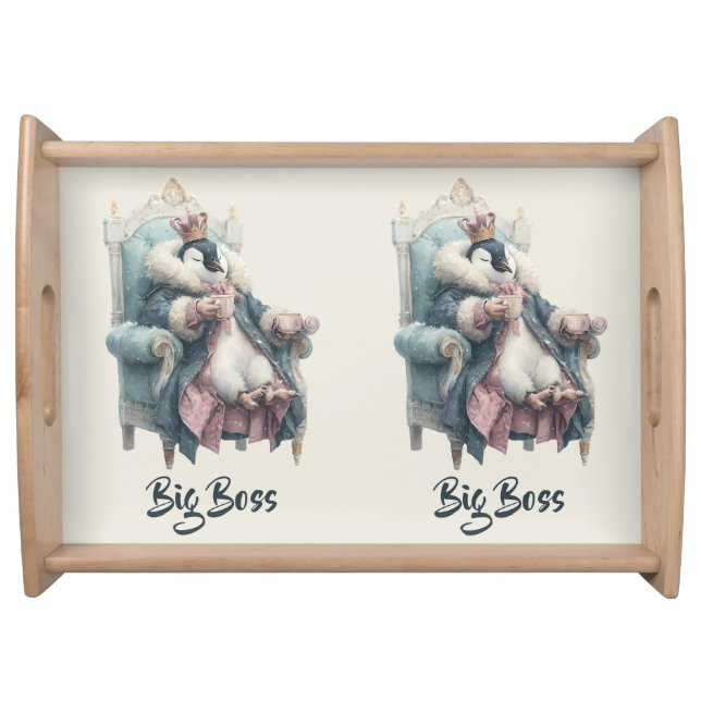 Big Boss Winter Penguin Design Serving Tray (Front)