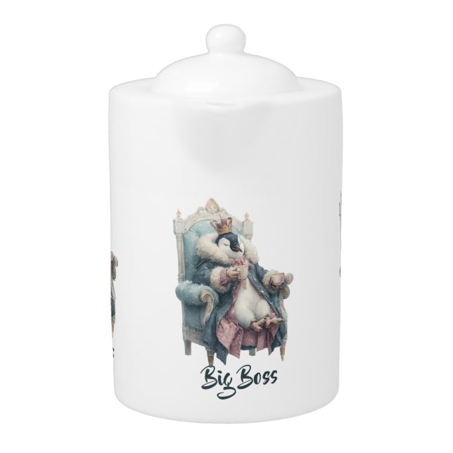 Big Boss Winter Penguin Design Teapot (Front)