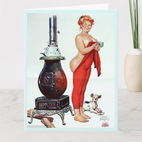 BIG BOTTOMED GIRL ANYTIME HELLO GREETING CARDS