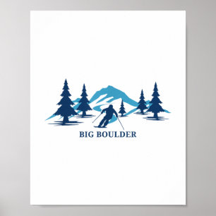 Big Boulder Pennsylvania Ski Resort Skiing Skier T Poster