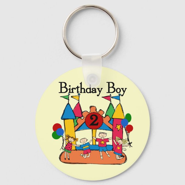 Big Bounce Boy 2nd Birthday Tshirts and Gifts Keychain (Front)